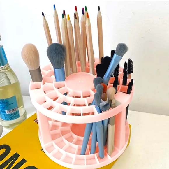 NEW》Multifunctional Makeup Brush 🎨 Art Supply Stand & Organizer (pink) - Picture 2 of 7